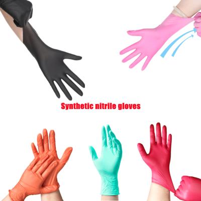 China Cheap black blue/pink/color cleaning touchntuff household gloves nitrile lab vinyl hand gloves with CE certification 100 pieces/box for sale