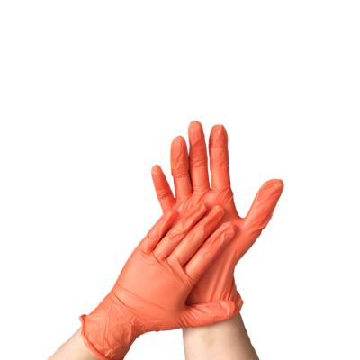 China Orange Nitrile Gloves car repair use touchntuff 6g 6g touch screen cleaning blend single mechanical protective working gloves for sale