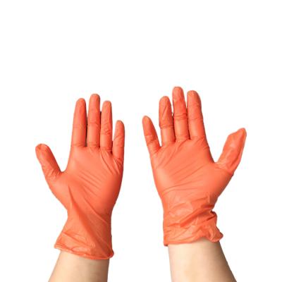 China Hot Selling Orange Cleaning Compound Thickened Nitrile 6mm Latex Rubber Gloves, Waterproof And Non-slip Automobile Repair Housekeeper Caretaker for sale