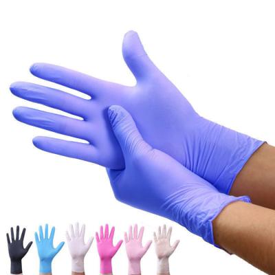 China 100pcs/box Latex Nitrile Rubber PVC Oil Proof Cosmetic Dental Hair Tattoo Cleaning Death Working Gloves With Free Custom Sample for sale