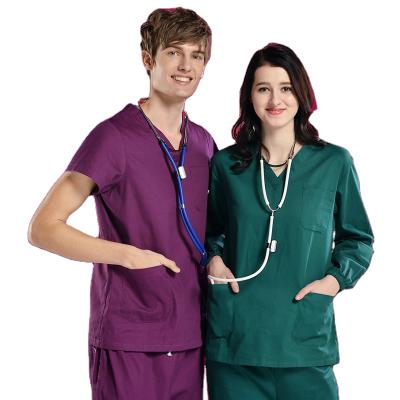 China China Manufacture Custom Fashion Professional Hospital Stretch Nurses Scrubs Sets Short Sleeve Uniform Unisex Medical Accessories Sets for sale