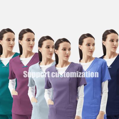 China Hospital Uniforms Nursing Hospital Scrub Uniform Sets Designs Cotton Material Hospital Examination Doctor Surgery Uniform for sale