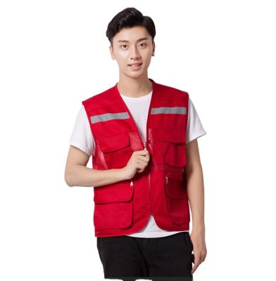 China Wholesale Breathable Volunteer Safety Reflective Vest With Custom Logo Photography Hooking Jurnalist Volunteer Vest for sale