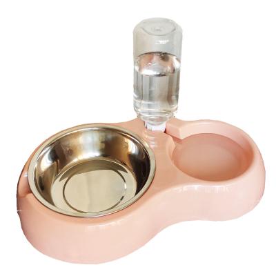 China Pet Supplies Automatic Automatic Dog Food Double Bowl Drinking Water Pet Bowl for sale