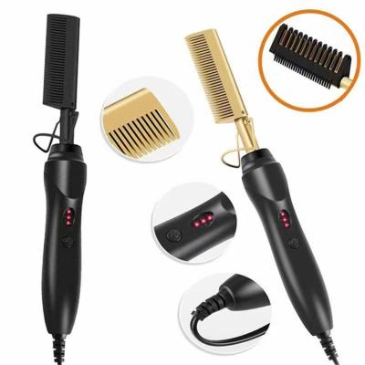 China 2021 hot wholesale home electric comb mini straighten suitable comb straighten and curler hair to accept private logo for sale