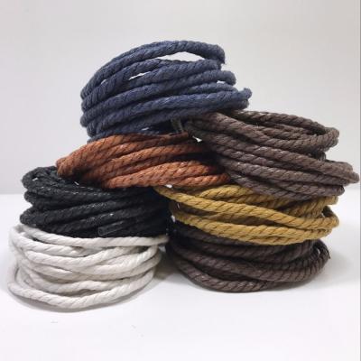 China Factory Supply Round Multi Colored Round Waxed Twist Laces For Boots for sale