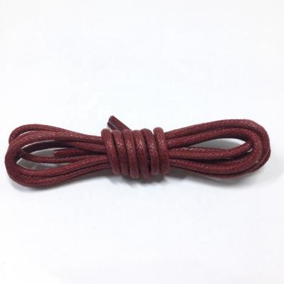 China Custom Round Braided Waxed Shoe Laces For Leather Shoe for sale