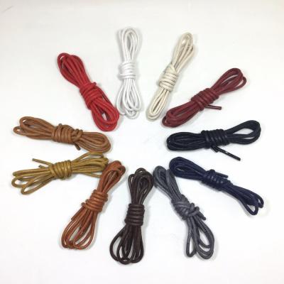 China Wholesale Round Braided Waxed Multi Colored Shoe Laces for sale