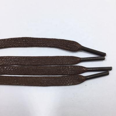 China Free Sample Leather Shoes Flat Use Waxed Colorful Flat Shoe Lace for sale