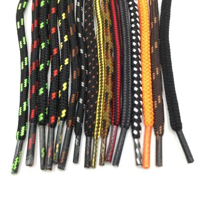 China Double color round round braided shoe lace boots maker for sale