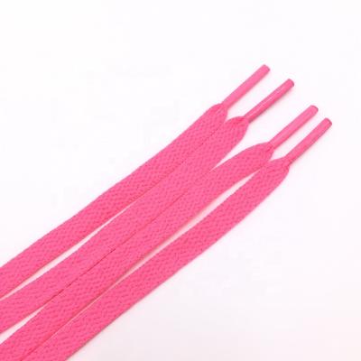 China Flat Bright Color In Stock Flat Single Layer Laces For Sport Shoes for sale