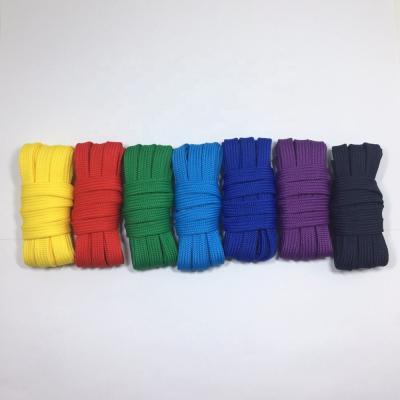 China Free Sample Flat Multicolor Double Layer Flat Shoe Laces Factory for sale