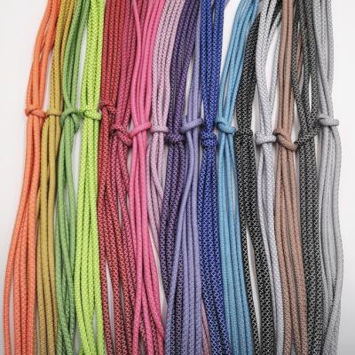 China Thoughtful style of round braid multi-colored shoe laces for sale