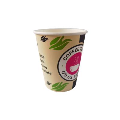 China Disposable Recycled White Hot Drink 8 Ounce Disposable Paper Coffee Cups for sale