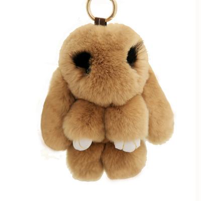 China Decoration/Home Gifts/Sale/Promotion Customized Real Rabbit Fur Fox Fur Plush Bunny Plush Keychain Backpack Fluffy Soft Accessories Pendant for sale