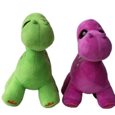 China Creative Decoration Quality Assurance Design Green / Purple Plush Dinosaur Toy For Kids for sale