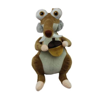 China Decoration brown giant kawaii soft stuffed dog hiding purple to hide a squirrel plush dog toy for sale