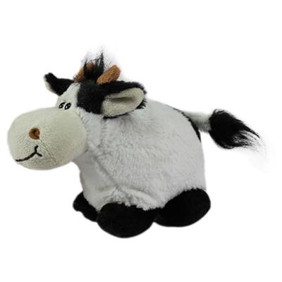 China Decoration 10cm White And Brown 15cm Plush Cow Head Chain Toys Stuffed Toy With EN 71 Test for sale