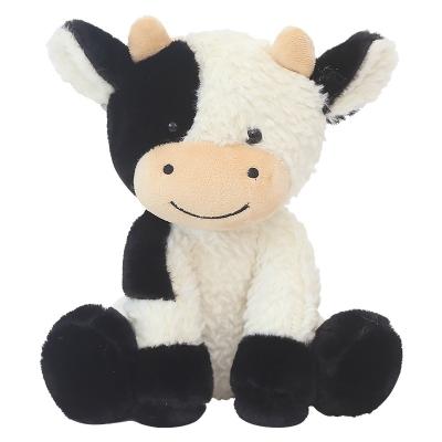 China Promotional decoration key chain the year of the ox mascot gift plush toy cow doll toys for sale