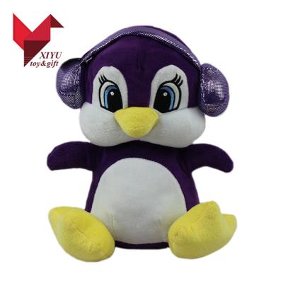 China Home decoration/gifts/selling/purple and pink colorful pillow toy duck baby plush toy promotion doll with glass for sale