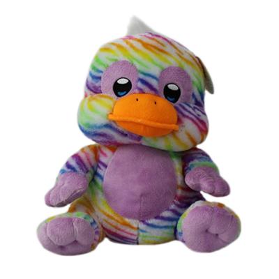 China Home decoration/gifts/realistic simulation duck plush pillows colorful small rainbow dog soft toys selling/promotion for sale