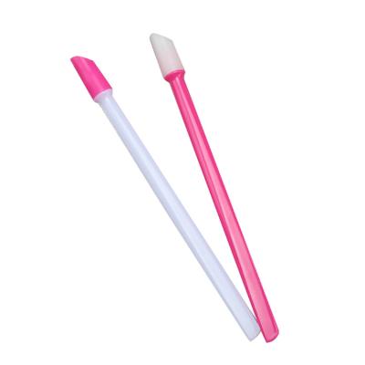 China Personal care; Gift Colored Plastic Premium Handle Manicure Cuticle Nail Pusher for sale