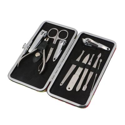 China Who respects the environment; Promo 10piece Popular Stainless Steel Nail Clippers Cutter Nail Care Kit Manicure Set for sale