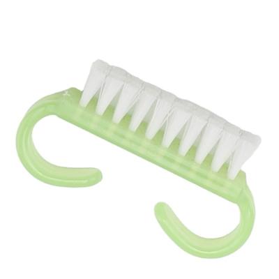 China NAIL Handle Small Scrubbing Three Rows Of Thin Brushes Nail Cleaning Brush for sale