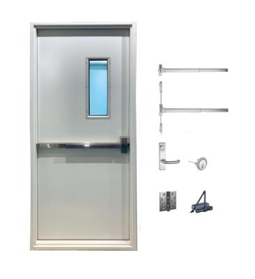 China PORTAWIN fire protection stainless steel entry door exterior steel door with new design fire rated door for sale