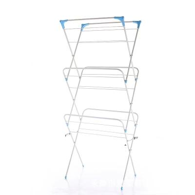 China Folding Leisure Indoor Outdoor Metal Garden Homebasic Hanger Dryer Towel Rack 3 Foldable Layers 3Tier Clothes Airer for sale