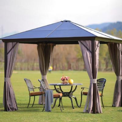 China Modern courtyard garden camping gazebo with curtain sunproof gazebo for sale