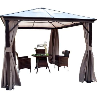 China Easy Assemble 2022 High Quality Steel Gazebo 3*3m Outdoor Garden Sunroof Backyard Aluminum Single Hardtop Gazebo for sale