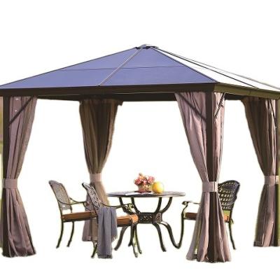 China Easy Assemble 2022 High Quality Steel Gazebo 3*3m Outdoor Garden Sunroof Backyard Aluminum Single Hardtop Gazebo for sale