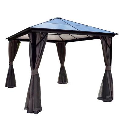 China Outdoor Patio\Garden\Garden Gazebos Outdoor Gazebo Aluminum Solid Roof Outdoor Hardtop Furniture Galvanized Luxury 3*3m Double Metal Waterproof for sale