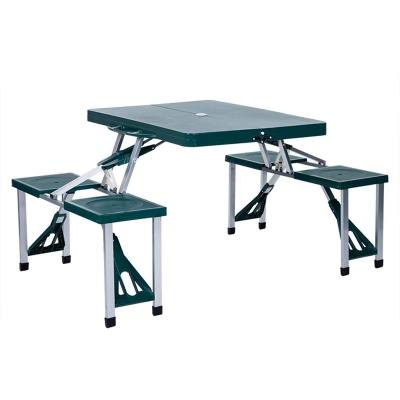 China Hot Sale Modern Outdoor Picnic Patio Yard Yard Garden Leisure Foldable Table With Four Chairs Plastic Folding Table for sale