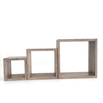 China Europe Professional Factory Floating Rustic Wall Shelves Set Of 3 Three Wall Mounted Wooden Shelves For Living Room for sale