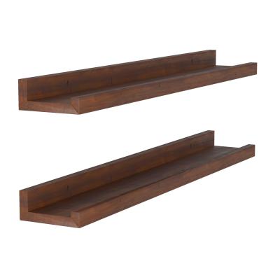 China Traditional Wholesale Floating Shelves For Picture Ledge Shelf Wall Collage Set Of 2 Wooden Shelves for sale