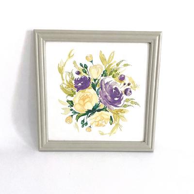 China Europe Factory Good Quality MDF Decorative Flower Wooden Picture Frames Directly For Home for sale