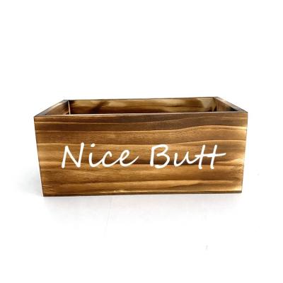 China Amazon Nice Rustic Hot Sale Decorative Butt Toilet Paper Storage Box Holder - Rustic Bathroom Funny Farmhouse Decor Box Tray for sale