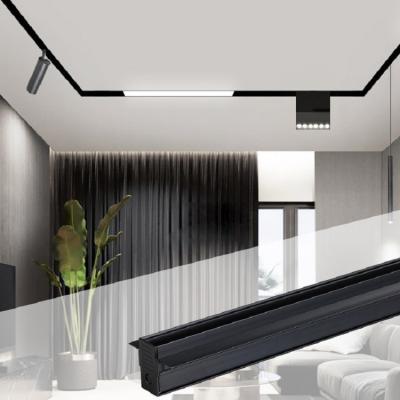 China New Design 2021 Modern Decorative Aluminum Office Home Black Magnetic LED Track Light for sale