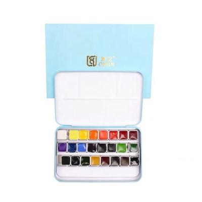 China OEM Brand Student Kid Art Supply Portable Paint Set Watercolor Half Pan for sale