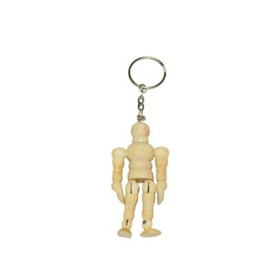 China 2.5 Inches Mini Art Kids Mannequins Key Ring Wood Artist Manikin for sale