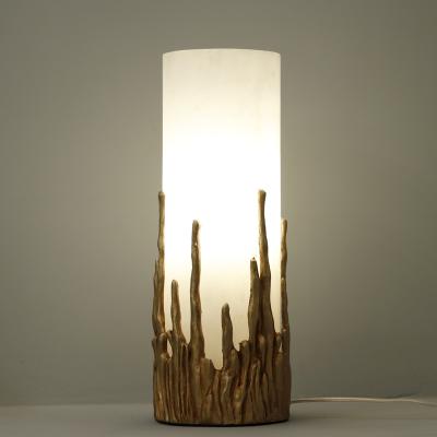 China 110/220V E26/E27 Modern Design New Antique Brass Marble Table Lamp Dining Bedroom Near Lighting Shiny Gold Finished for sale