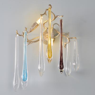 China Modern European Creative Led Lighting Bronze Marble Antique Indoor Bedroom Chandelier Lamp Wall Bedside Reading Lights for sale