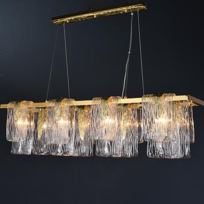 China Hotel Edison Elegant Chandelier Project Fixtures simple creative hanging foyer hotel copper glass restaurant pendant lighting lamps for sale