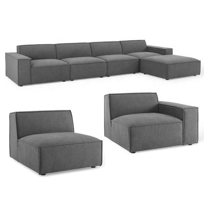 China 5-Piece Modular Sofa Corner Fabric Sofa Sectional Modular Sectional Couch Living Room Sofas for sale