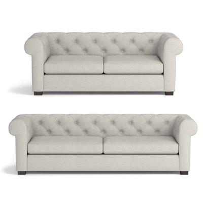 China Chesterfield Convertible Sofas Set Sofas 3 Seats Living Room Loveseat Fabric Sofa for sale