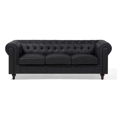 China Modular Luxury Chesterfield Tufted Sofa Real Leather Chesterfield Tufted Living Room Leather Sofas for sale