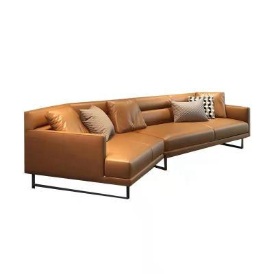 China Sofa Set Corner Living Room Modular Sectional Real Leather Couches Genuine Leather Sofa for sale