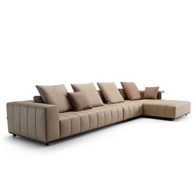 China Sofa Set Living Room Sofas Modular Home Corner Villa Modular Couches Genuine Leather Sofa for sale